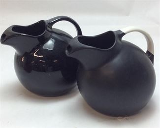 (2) VTG. HALL BALL PITCHERS, BLACK & MAT