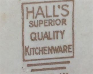 (3) VTG. HALL CHINA PITCHERS, YELLOW LOO