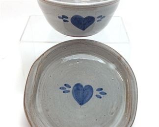 OWENS POTTERY PLATE & BOWL