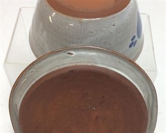 OWENS POTTERY PLATE & BOWL