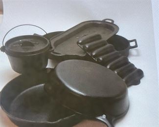 CAST IRON SKILLETS, POTS