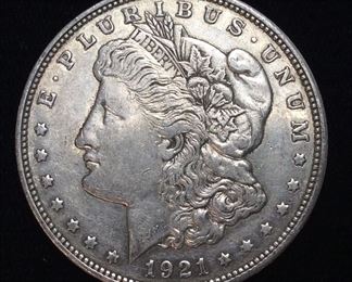 1921-D MORGAN SILVER DOLLAR