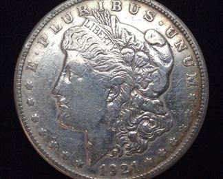 1921-S MORGAN SILVER DOLLAR
