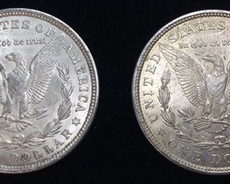  (2) 1921-P MORGAN SILVER DOLLARS