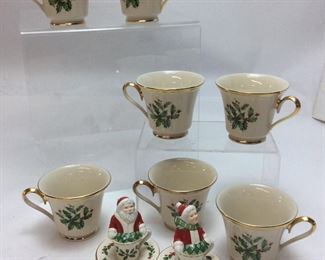9 PIECES LENOX HOLIDAY CHINA