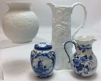 ASSORTED PITCHERS, VASES