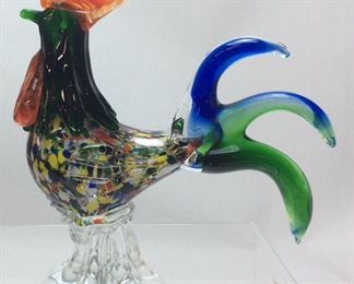 ART GLASS ROOSTER