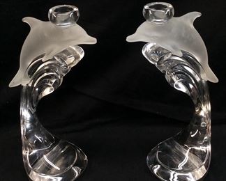 1996 LENOX SATIN DOLPHIN CANDLEH