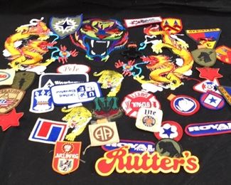 VTG. MILITARY, AUTO DRAGON PATCHES