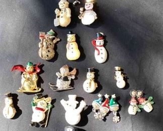 Assortment Of Christmas Pins