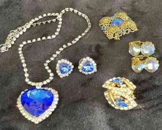 Blue And Crystal Jewelry