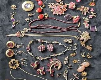 Collection Of Purple Themed Costume Jewelry