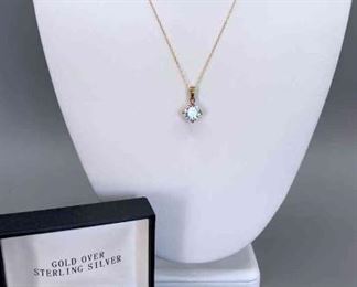 Gold Over Sterling NecklaceEarrings Set