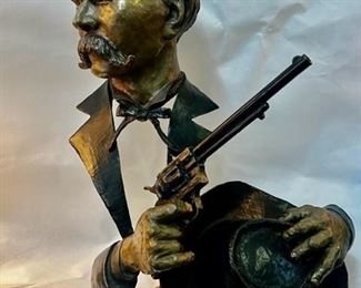 "Wyatt Earp" by Mark Hopkins (b. 1965). 63 of 500.  17" x 12" x 10".