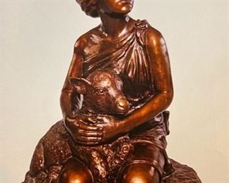 "The Lord Is My Shepherd", by Sherman T. Coleman (1920-2005). 8 of 12. Made in 1985. 26" x 18" x 20".