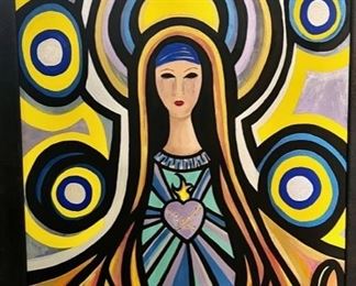 Oscar Ortiz (Texas), Original on Canvas, Framed, 55" x 43"