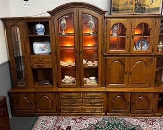 Curio and Cabinet (11 Pieces), Belgium Made by Krings-Maraite Mobel.