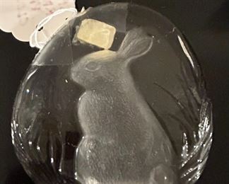 Rabbit crystal paperweight