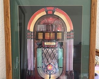 Wurlitzer Jukebox print retro