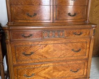 Antique French Louis XV-5 drawer chest