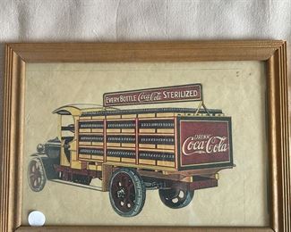 Coca-cola vintage framed print