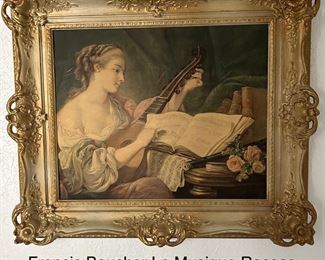 Francis Boucher La Musique Rococo portrait