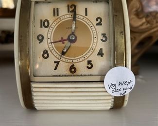 Vintage West Clox wind-up clock