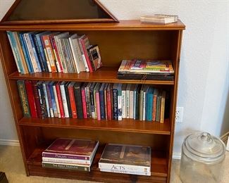 Bookcase, Books, Flag Case, Large Jar