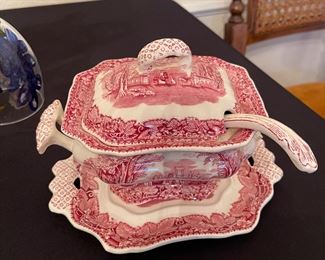 Red and White Tureen