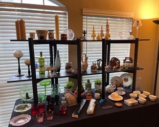 Candles, Decor, Colored Glass, China, Pottery