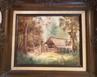 Fannie Pearce painting on tile