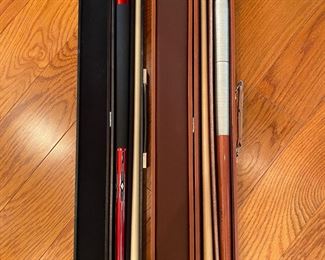 Cuetec 20oz and Dufferin 20oz cues