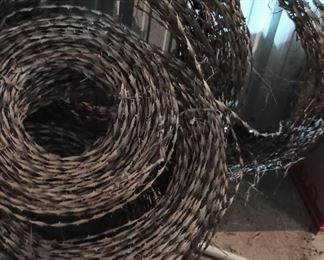 Large roll antique barb wire T.V.  Allis- "Buck-Thorn" (1881)