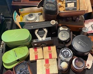 Lenses-Rollei, Olympus, light meters, AGFA film