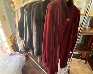 Ladies furs, Revillion, Birger Christensen, full length, vest, strollers, reversible.