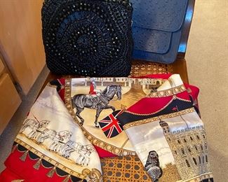 Great collection of silk scarves