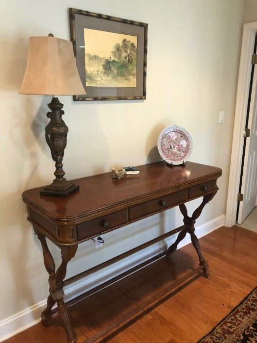 Pulaski Furniture Table, Lamp, Asian Water Color