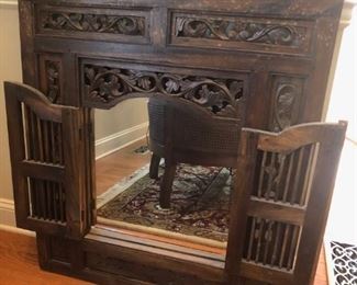 Indonesian Carved Mirror