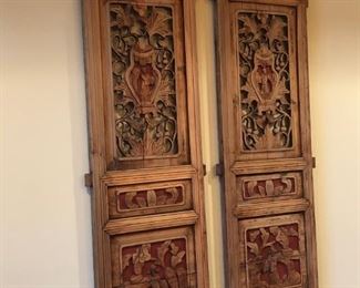 Carved Chinese Wood Panels
