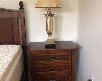 Stanley Side Table / Nightstand, Lamp
