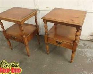 2 Pine Side Tables, Sturdy