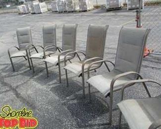 6 Stacking Patio Chairs