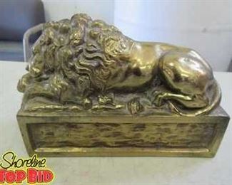 Brass Lion Statue