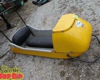 MidCentury Bluebill Snowmobile Pull Behind Fiberglass Sled