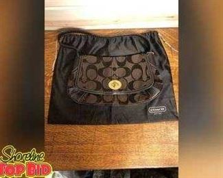 New Unused Original Coach Handbag Authentic , Silk Lined, Reinforced Leather Corners