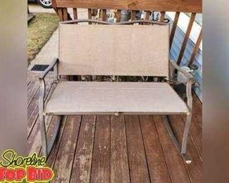 Porch Double 2 person rocking bench, metal