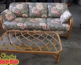 ratton sofa and coffee table by lane