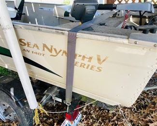 2002 14 ft. Lowe Sea Nymph V with Yamaha 4 Stroke, 25HP outboard, 3 seats, trolling motor, trailer, with titles. 