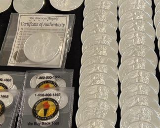 Silver American Eagle Coins/Money 1 Troy ounce per coin - good selection to choose from