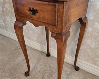 4.  $165.00.  Lamp/drink table. Maple. small side table maple. Queen Anne style.  28" x 16" x 15" 